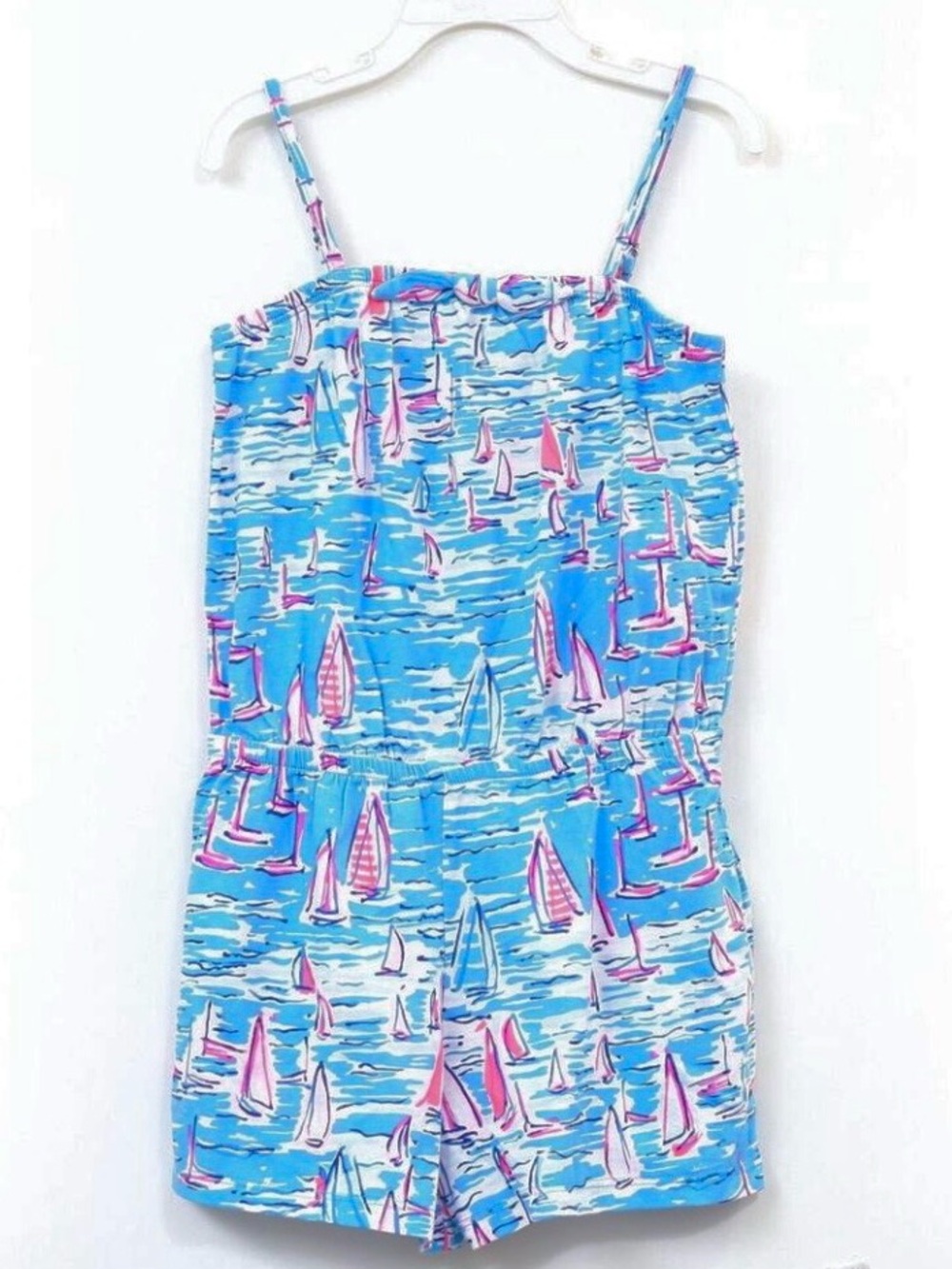 Lilly Pulitzer Zanzibar Blue Boatylicious Girl’s Mini Jace Romper
